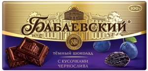 Babajevski tume šokolaad mustploomiga 100g